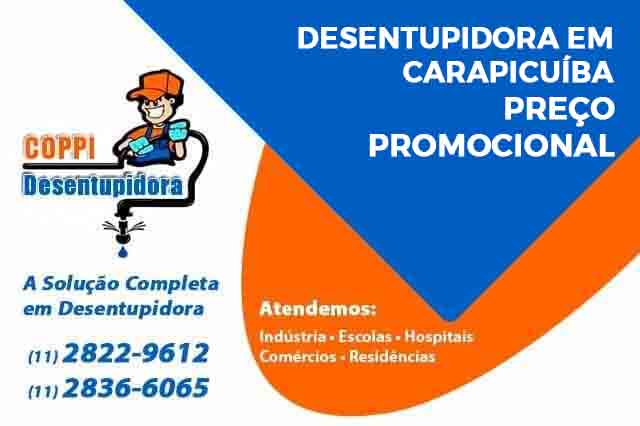 Desentupidora em Carapicuíba preço promocional