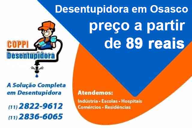 Desentupidora em Osasco preço a partir de 89 reais