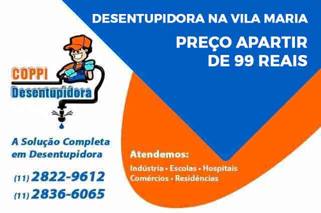 Desentupidora na vila Maria preço apartir de 99 reais